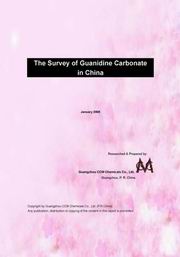 The Survey of Guanidine Carbonate in China