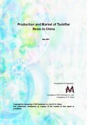 Production & Market of Tackifier Resin in China