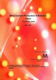 Beta Carotene Production & Market in China